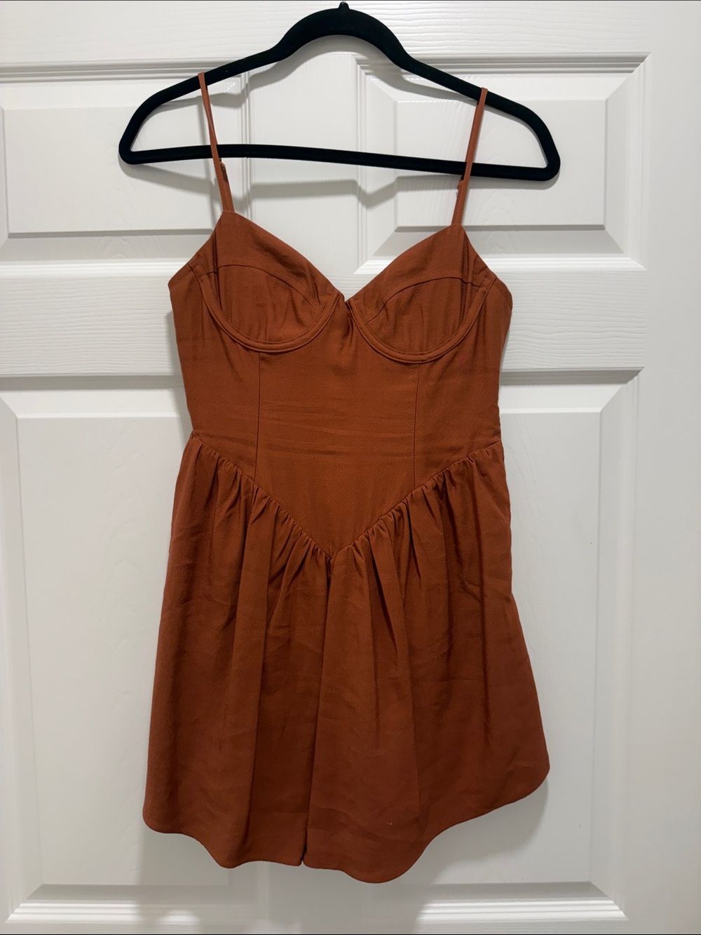 PacSun Rust Brown Spaghetti-Strap Mini Dress